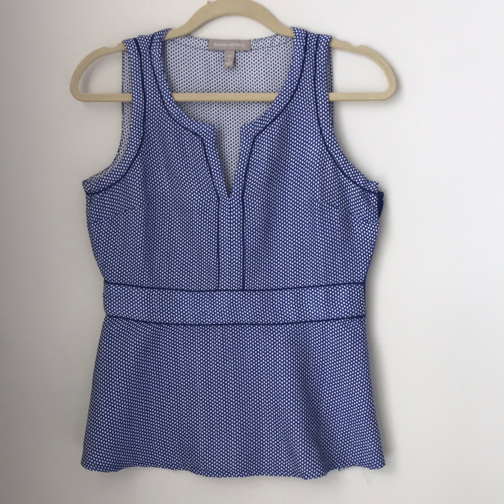 Banana republic jacquard peplum blouse